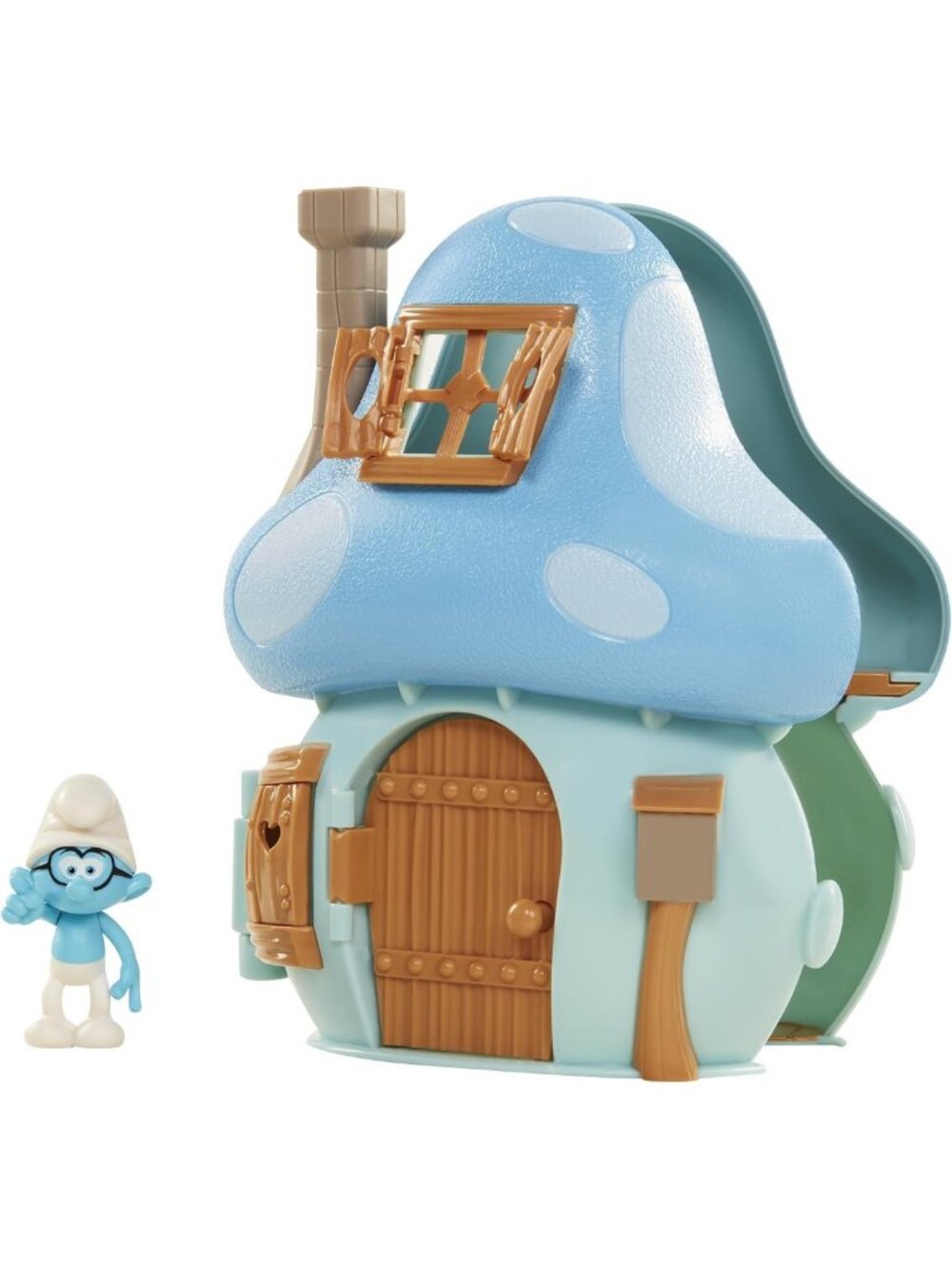 Mushroom House Playset with Brainy Figure - Smurfs The Lost Village Toy Set